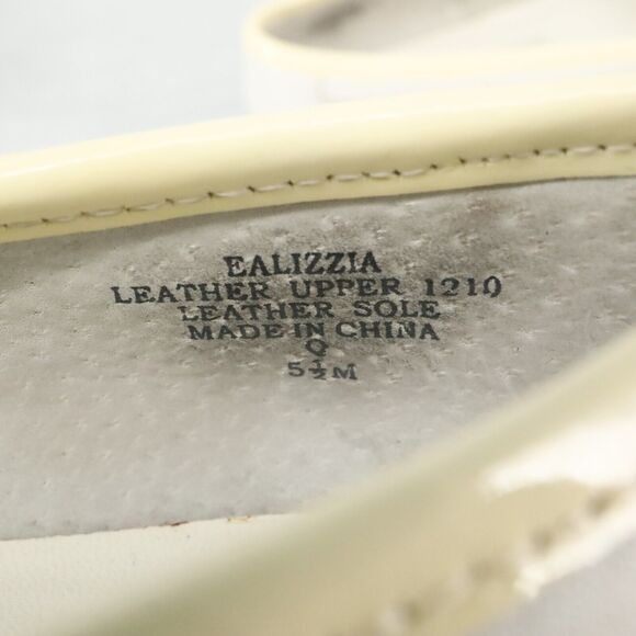 Enzo Angiolini Shoes Womens 5.5 Leather Loafers Gray Beige Lizzia Flats Slip On - Picture 14 of 14